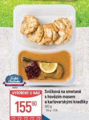 Svíčková na smetaně s knedlíkem Globus