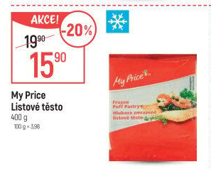 Těsto listové mražené My Price
