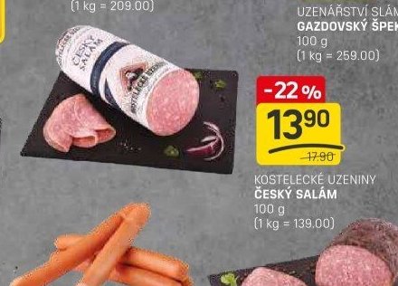 KOSTELECKÉ UZENINY ČESKÝ SALÁM