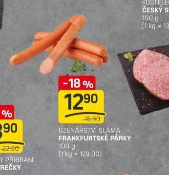 UZENÁŘSTVÍ SLÁMA FRANKFURTSKÉ PÁRKY