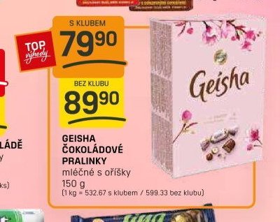 GEISHA ČOKOLÁDOVÉ PRALINKY