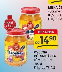 OVOCNÁ PŘESNÍDÁVKA různé druhy