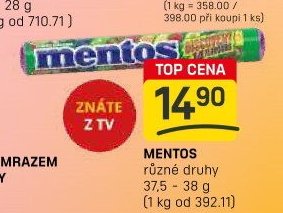 MENTOS různé druhy