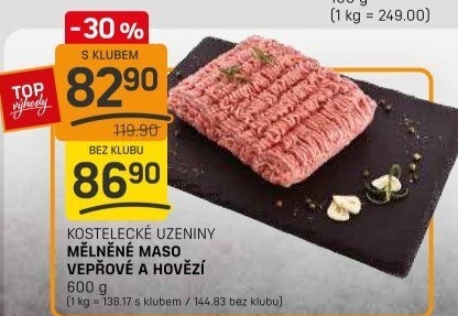 Mleté maso mix Kostelecké uzeniny