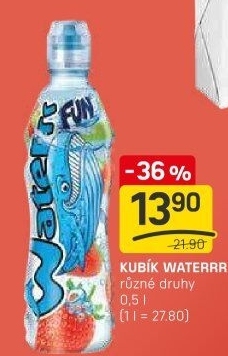 Ochucená voda Waterrr Kubík