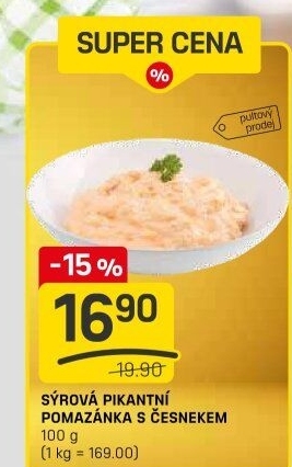 Pikantní sýrová pomazánka s česnekem