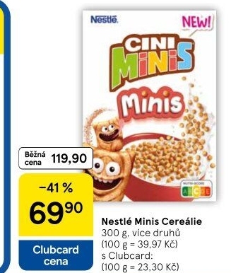 Cereálie Minis Nestlé