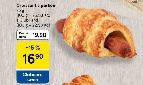 Croissant s párkem