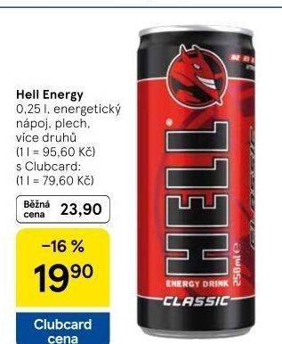 Energetický nápoj Hell