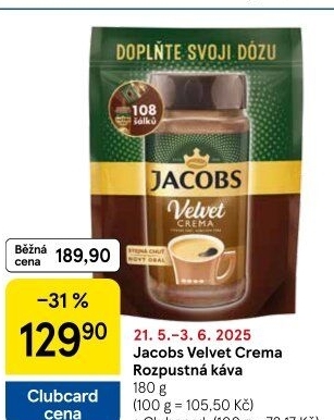 Instantní káva Jacobs Velvet Crema