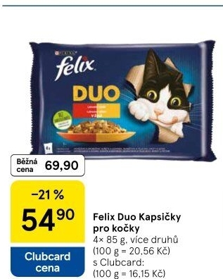 Kapsičky pro kočky Duo Felix Purina