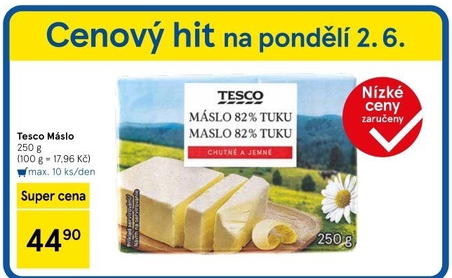 Máslo Tesco