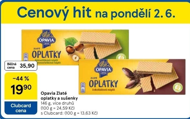 Oplatky Zlaté Opavia