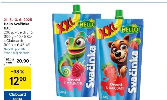 Ovocná kapsička Svačinka Hello