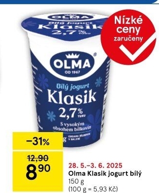 Bílý jogurt Klasik Olma