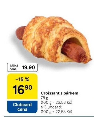 Croissant s párkem