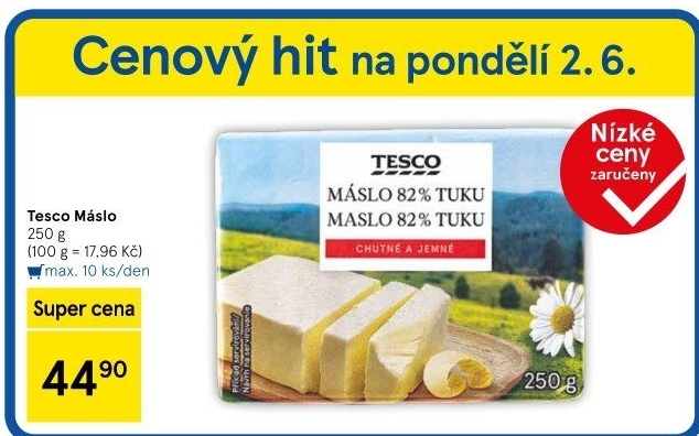 Máslo Tesco
