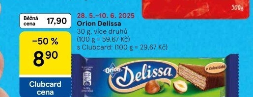 Oplatky celomáčené Delissa Orion
