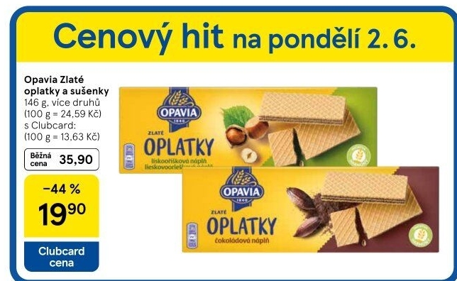 Oplatky Zlaté Opavia