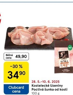 Šunka od kosti poctivá nejvyšší jakosti Kostelecké uzeniny