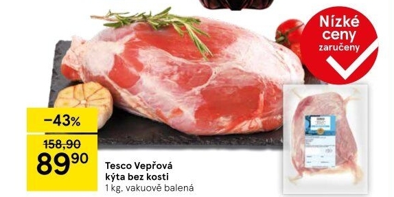 Vepřová kýta bez kosti Tesco
