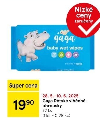 Vlhčené ubrousky dětské Gaga