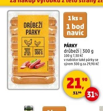 Párky drůbeží