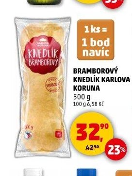 Bramborový knedlík Karlova Koruna