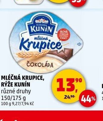 MLÉČNÁ KRUPICE, RÝŽE KUNÍN