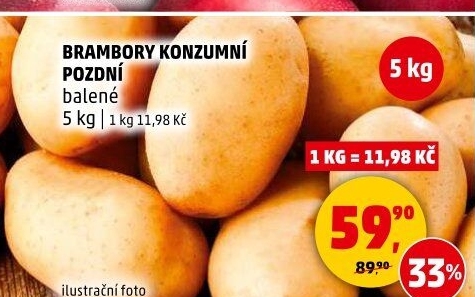 Brambory konzumní pozdní