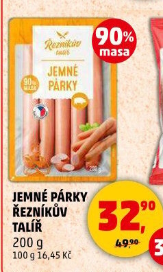 Párky jemné Řezníkův talíř