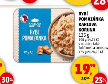 Rybí pomazánka Karlova Koruna