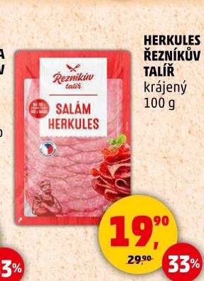 Salám Herkules Řezníkův talíř