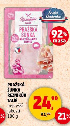 Šunka pražská nejvyšší jakosti Řezníkův talíř