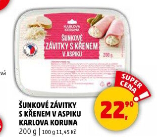 Šunkový závitek s křenem Karlova Koruna