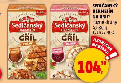 Sýr Hermelín na gril Sedlčanský