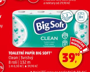 Toaletní papír 3vrstvý Big Soft