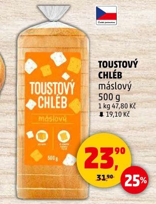 Toustový chléb Karlova Koruna