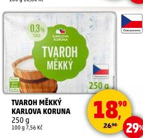 Tvaroh měkký Karlova Koruna