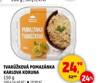 Tvarůžková pomazánka Karlova Koruna