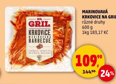 Vepřová krkovice marinovaná Na gril Penny