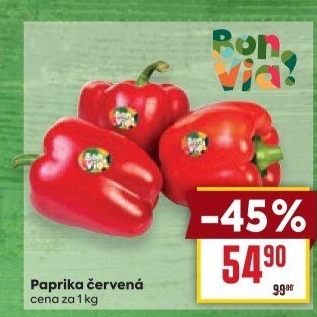 Paprika červená Billa Bonvia