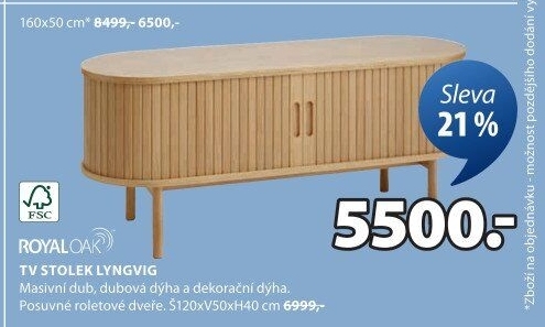 TV stolek Lyngvig Royaloak