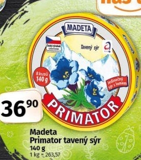 Sýr tavený Primátor Madeta