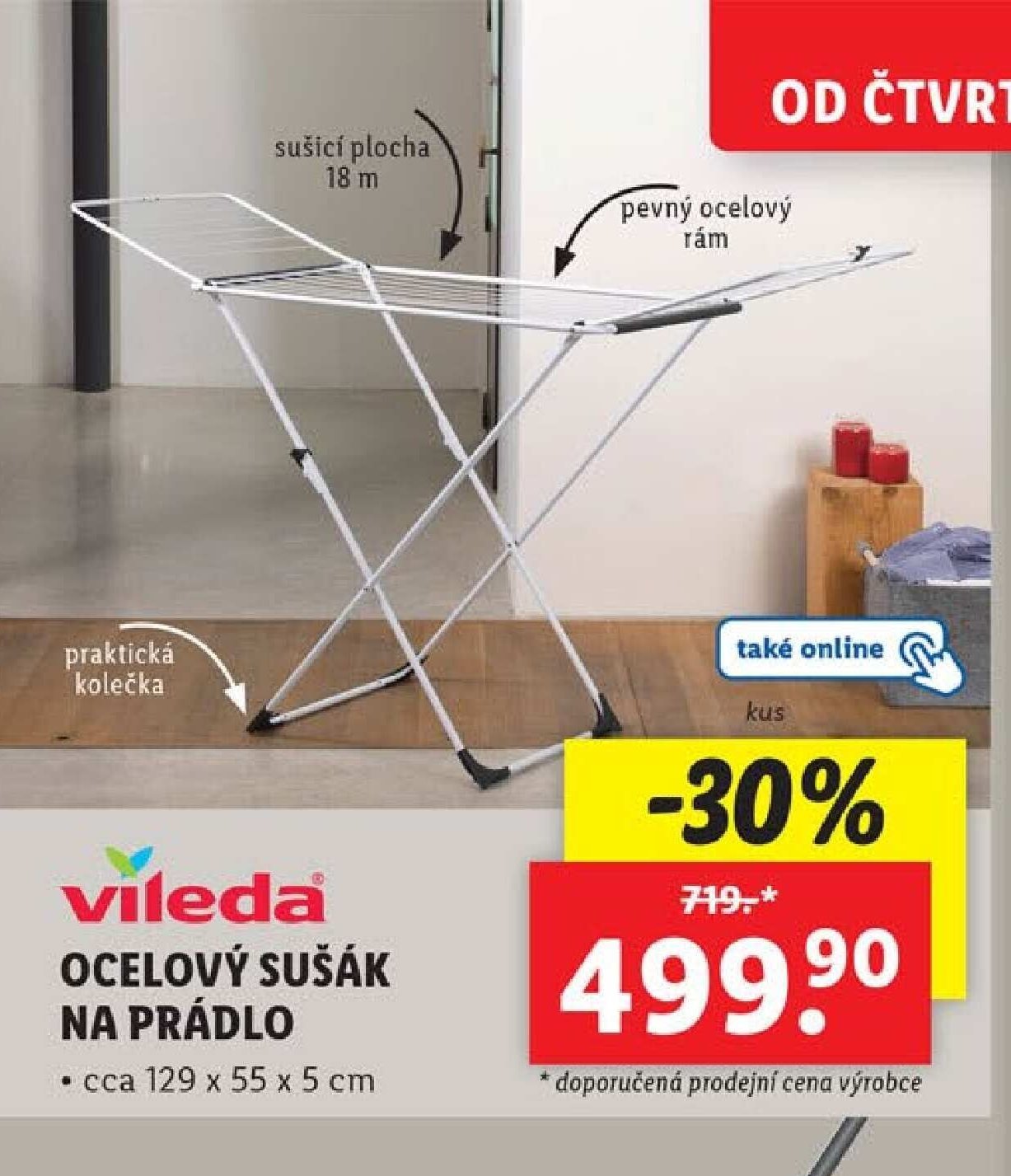 Vileda Ocelový sušák na prádlo
