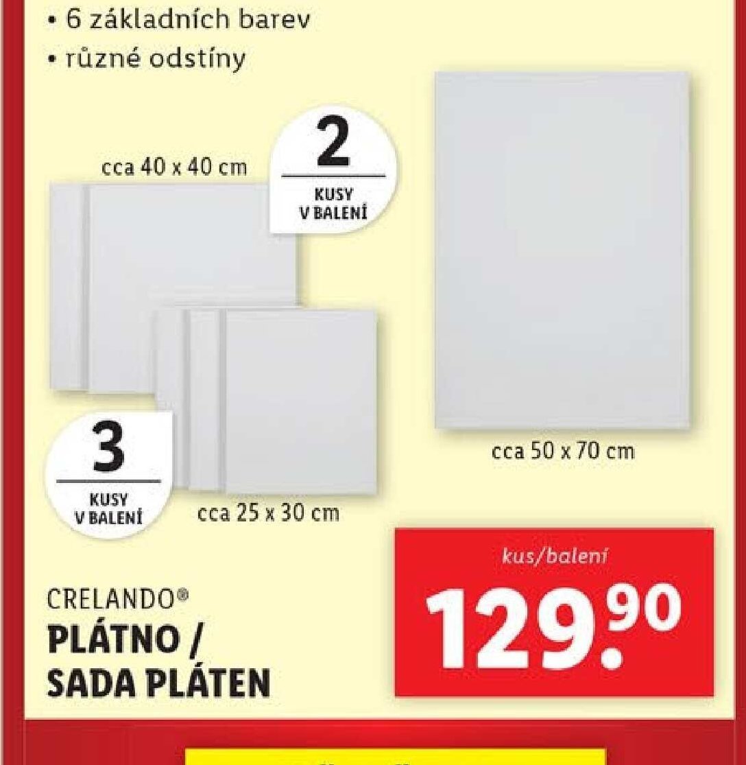 Crelando Plátno / Sada pláten