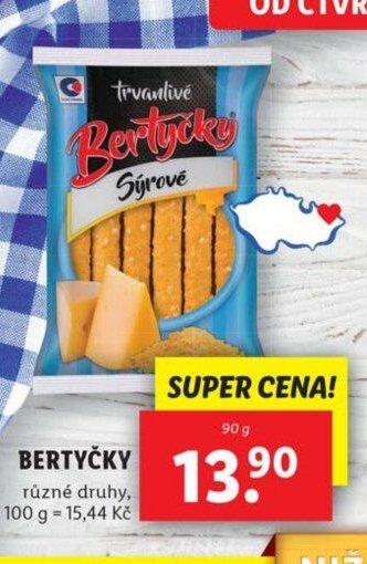 Bertyčky sýrové