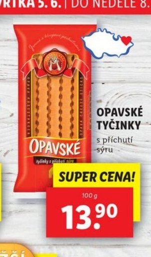 Opavské tyčinky s příchutí sýru
