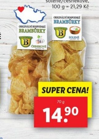 Originální hospodské brambůrky