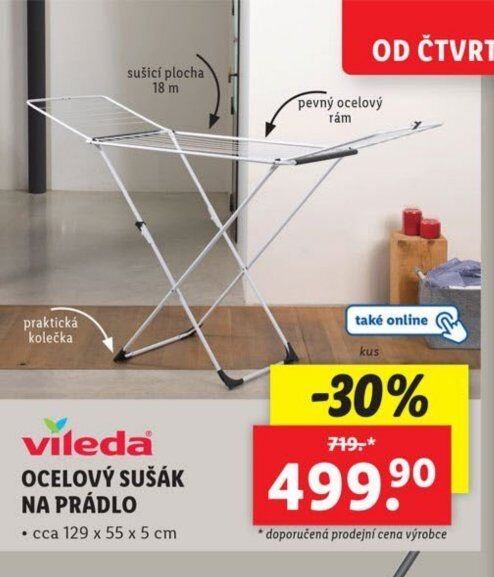 Vileda Ocelový sušák na prádlo